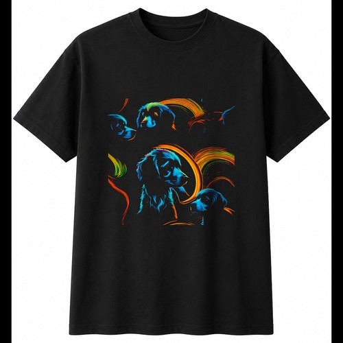Psychedelic cavachon neon - psychedelic, glow