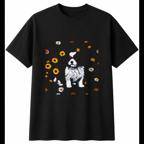 Cavachon with flowers mens - with,