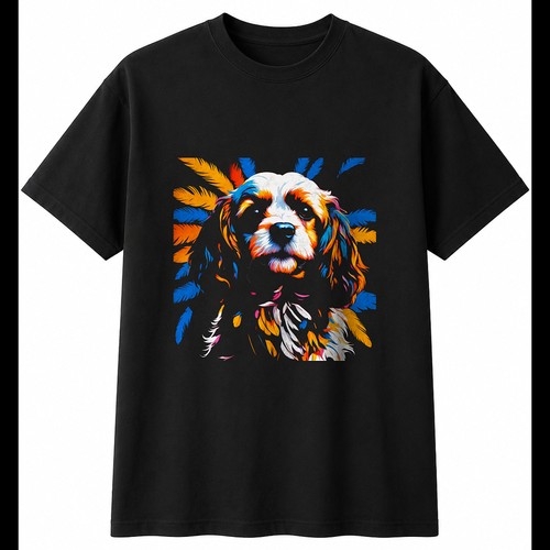 Cavachon with feathers - with,