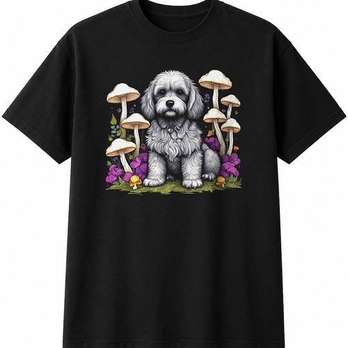 Colourful cavachon with - colourful,