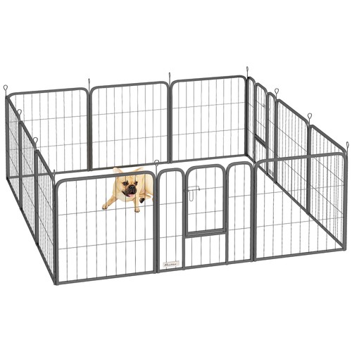 Pawhut dog pen panel puppy - pawhut, 12-panel