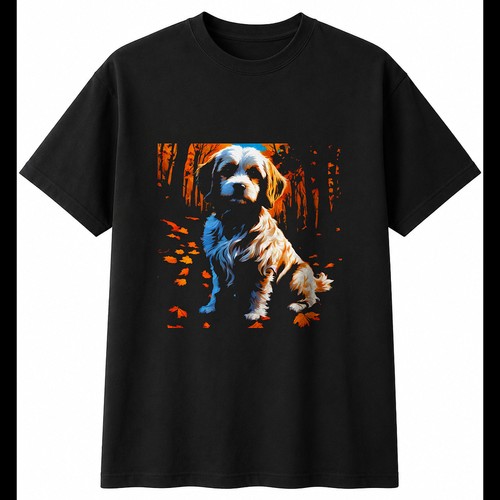 Fantasy art cavachon autumn - art,