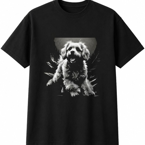 Charcoal cavachon dog - cavachon, lover