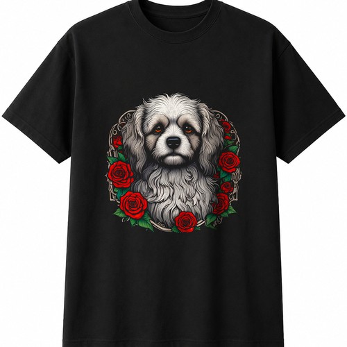 Tattoo cavachon with roses - tattoo,
