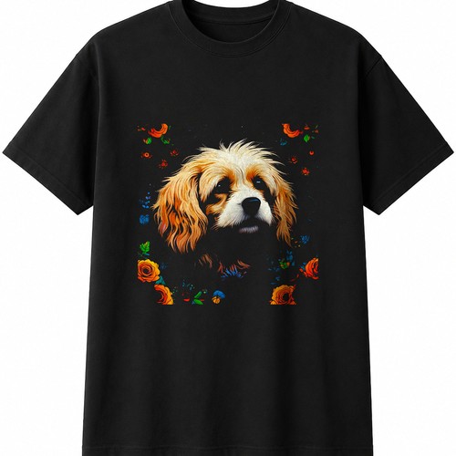 Cavachon with roses mens - cavachon,
