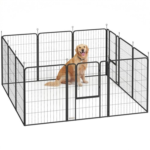 Pawhut dog pen - dog, 12-panel