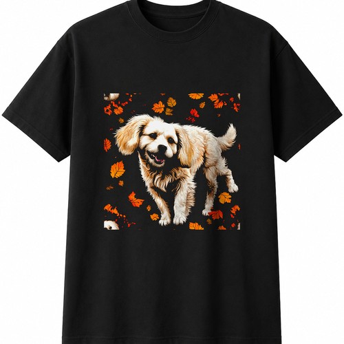 Cavachon autumn dog lover - in,
