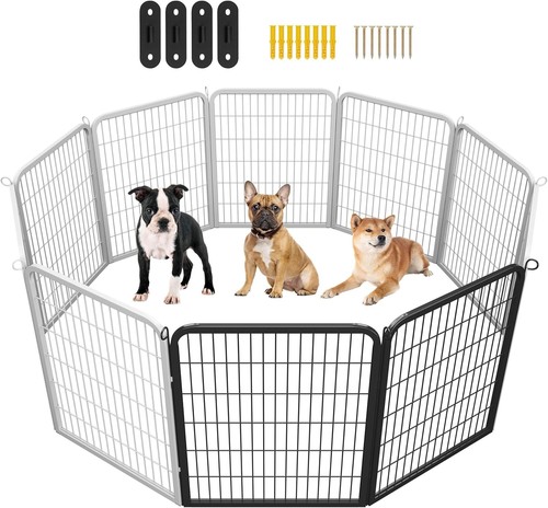Portable black dog playpen - portable,