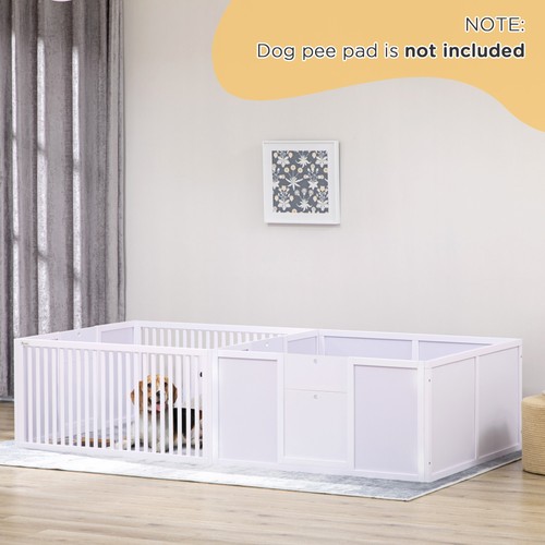 Pawhut wooden dog pen - wooden,