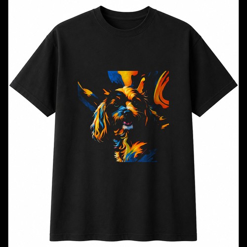 Cavachon torn mens shirt dog - mens,