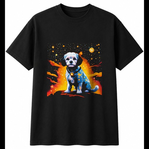 Anime cavachon under the stars - cavachon,