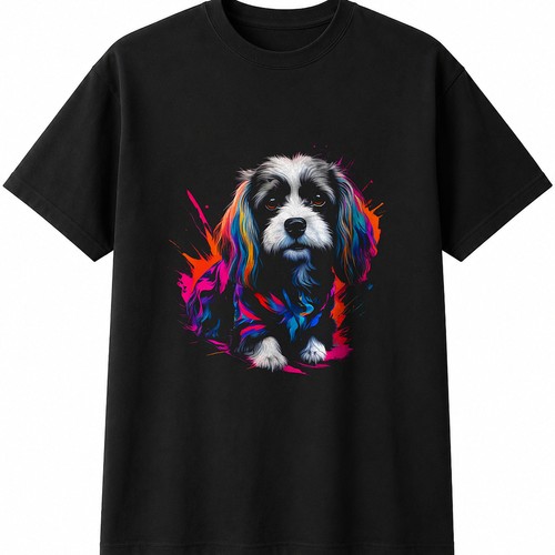Neon cavachon dog lover mens - dog,