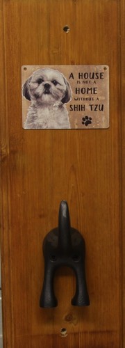 Solid wood hanging plague w - wood,