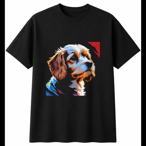 Dark fantasy cavachon torn dog - cavachon,